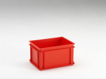Euronorm stapelbak, Normbox, 400x300x220 mm, 20 liter rood virgin plastic
