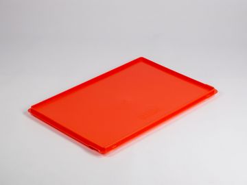 Kunststof scharnierdeksel 600x400 mm rood