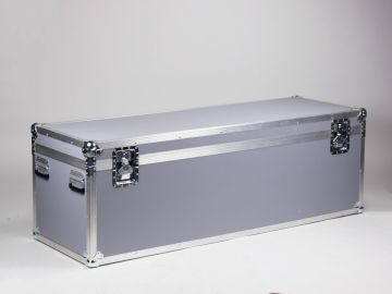 Bespoke flightcase 1550x500x500 mm for storing trade show supplies