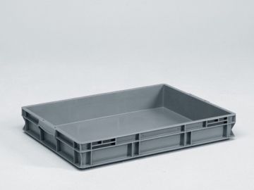 Normbox stackable bin 800x600x120 mm, 45L grey Virgin PP