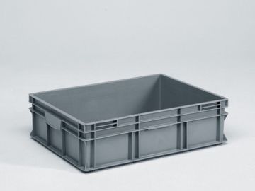 Normbox stackable bin 800x600x220 mm, 90L grey Virgin PP