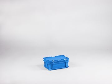 Stacking container 300x200x133 mm, 5L with lid, blue