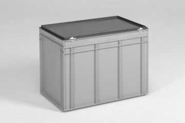 Stacking container 600x400x440 mm, 90L with lid