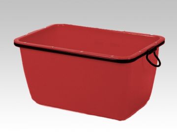 Mortar tub 200 L, with hinges, read