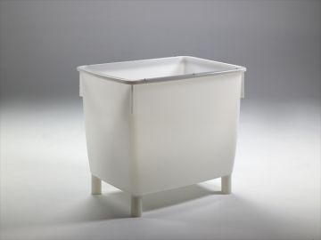 Large volume container 400 l. on 4 legs, white