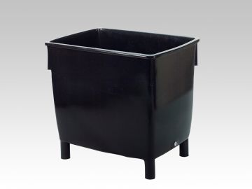 Large volume container 400 l. on 4 legs, black