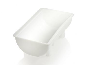 Large volume container 100 l. without drain, on 4 feet, white
