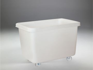 Large volume container on wheels 304 l. on wheels, white