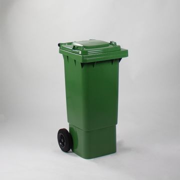 2-wiel container, 445x530x940 mm 80 l. met deksel, groen