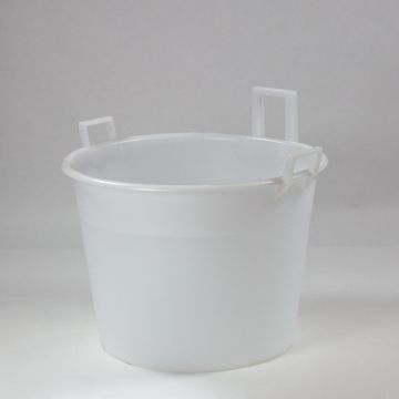 Plastic round container 75 l. ø600x475 mm white