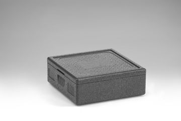 EPP Thermobox, Pizzabox, 480x480x165 mm, 26 l. met deksel, zwart