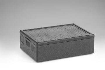 EPP Thermobox, 685x485x220 mm, 42 l. met deksel, zwart