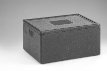 EPP Thermobox, 685x485x360 mm, 80 l. met deksel, zwart