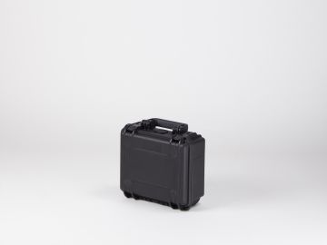Schokbestendige waterdichte koffer, 258x243x118 mm, zwart, inc. plukschuim