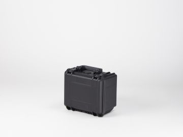 Schokbestendige waterdichte koffer, 258x243x168 mm, zwart, incl. plukschuim