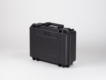Shockproof waterproof case, 446x366x176 mm, black, incl. block foam