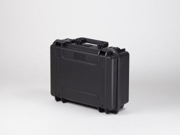 Schokbestendige waterdichte koffer, 446x366x176 mm, zwart, incl. plukschuim