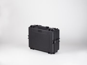 Schokbestendige waterdichte koffer, 555x428x211 mm, zwart, incl. plukschuim