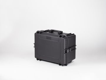 Shockproof waterproof case, 555x428x306 mm, black, incl. block foam