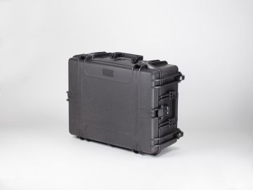 Schokbestendige waterdichte koffer, 687x528x276 mm, zwart, inc. plukschuim