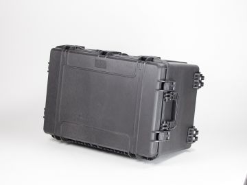Schokbestendige waterdichte koffer, 816x540x426 mm, zwart, incl. plukschuim