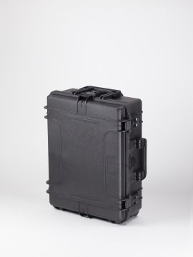 Schokbestendige waterdichte trolley, 604x473x225 mm, zwart, incl. plukschuim