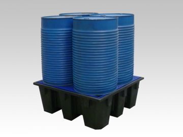 Spill containment pallet 450 l. for 4 drums