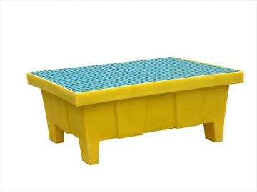 Spill containment pallet 70 l. 810x640x340 mm on 4 feet