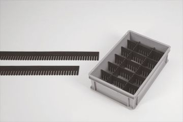 Vakverdelingsstrip 250x100x5 mm zwart ESD veilig