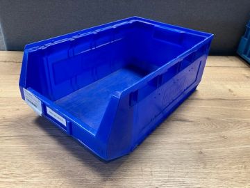 TWEEDE HANDS Stapelbare magazijnbak 30 liter, blauw