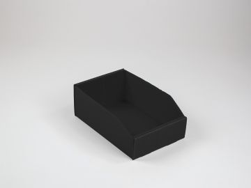 Kanaalplaat magazijnbak 280x180x105/70 mm, zwart per doos/25 stuks