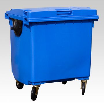 Wheelie bin 1000 liter, 1370x1085x1315 mm, blue