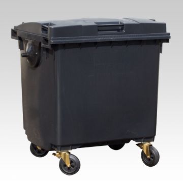 Wheelie bin 1000 liter, 1370x1085x1315 mm, dark gray