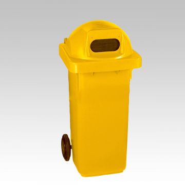 Afvalcontainer, 500x580x1080 mm 120 liter, boldeksel ovaal gat