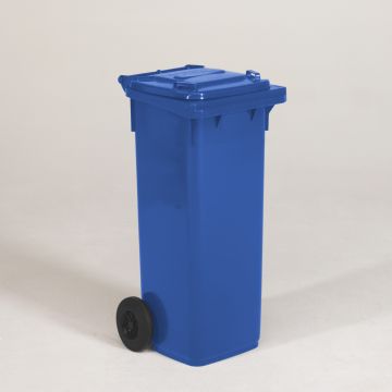 2-wiel container, 480x550x1070 mm, 140 l. met deksel, blauw