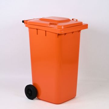 Wheelie bin 240L, 580x740x1070 mm, orange