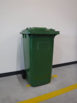 Wheelie bin, 580x740x1070 mm, 240 ltr, with lid, SECOND HAND