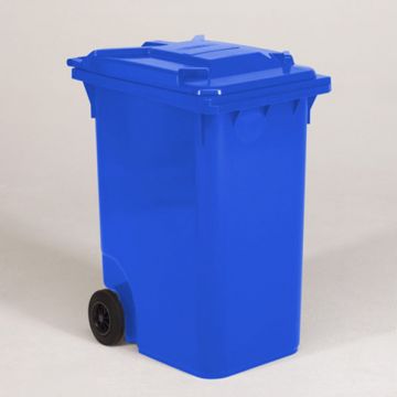 2-wiel container, 600x890x1100 mm, 360 l. met deksel, blauw