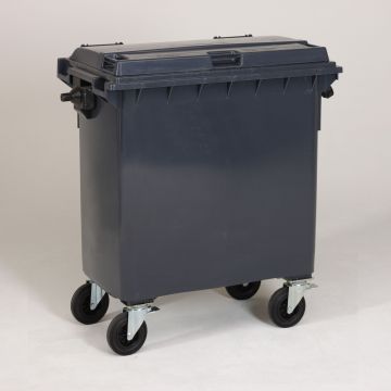 Wheelie bin 770L, 1371x779x1316 mm, dark gray