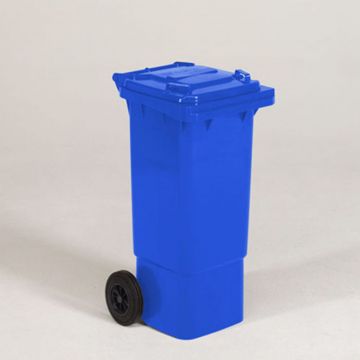 2-wiel container, 445x530x940 mm 80 l. met deksel, blauw
