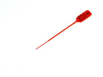 MiniJawLock security seal L150 mm, ø2,0 mm, red
