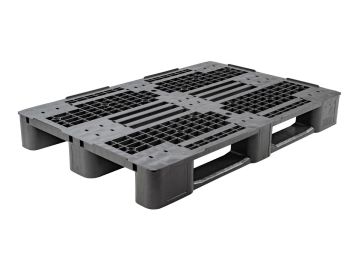 E-line Mepal medium duty pallet 3 sleden, 1200x800x145 mm, PE recycle open dek