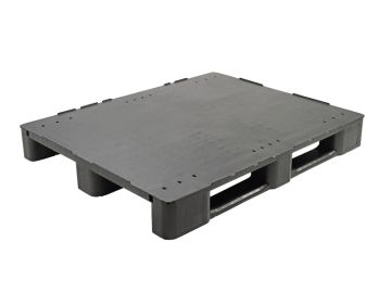 E-line Mepal medium duty pallet 3 sleden, 1200x1000x145 mm, PP recycle gesloten dek
