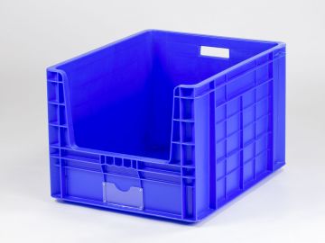 Stackable warehouse bin 97L 605x500x400 mm blue