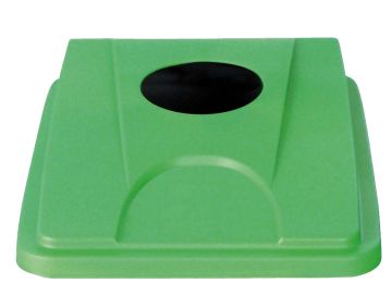 Deksel met ronde inworp 453x328x70 mm groen