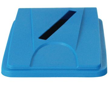 Deksel met papiersleuf 453x328x70 mm blauw