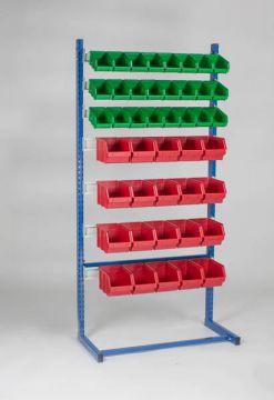 Single rack, one-sided incl. 44 warehouse bins