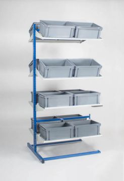 Extension rack, two-sided incl. 8 stackable bins