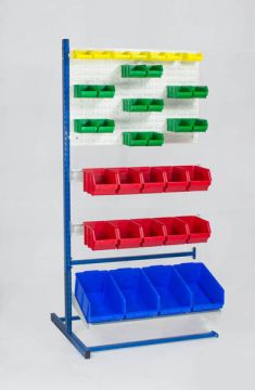 Extension rack, two-sided, incl. 60 warehouse bins