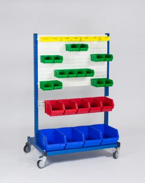 Mobile rack incl. 60 warehouse bins